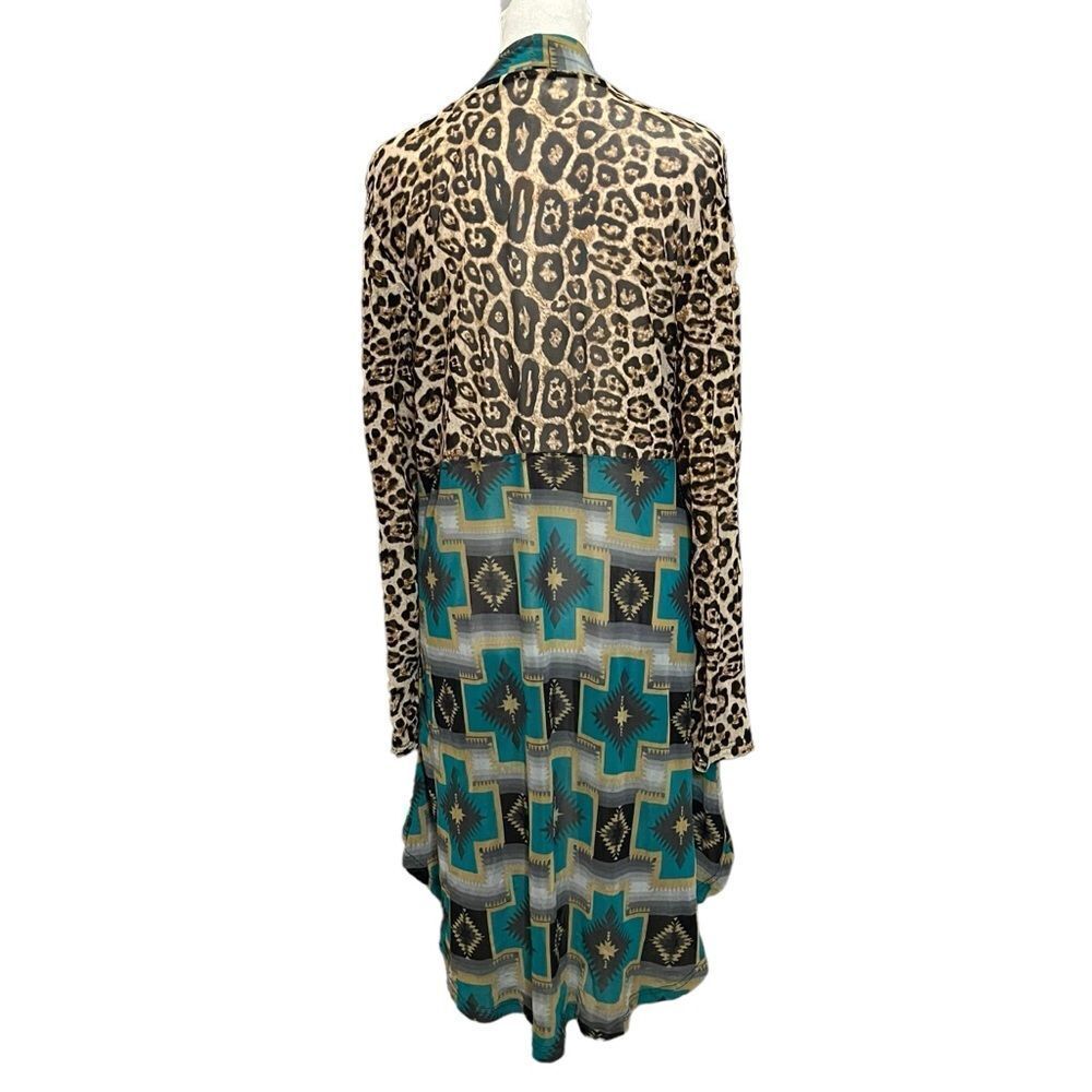 Crazy Train Cardigan Size Small Sheer Animal Print Southwestern​ - Picture 2 of 13